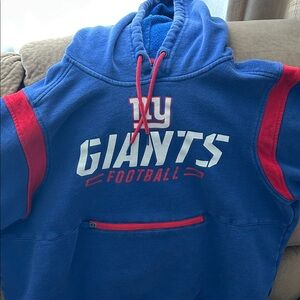Blue and Red Giants Football Hoodie